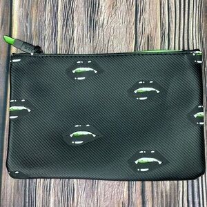 IPSY Glam Bag Black w/ Vampire Mouth Image- 7x5”